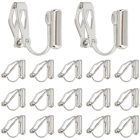 20Pcs Brass Clip-on Earring Findings KK-SC0004-81P-1