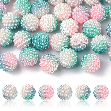Imitation Pearl Acrylic Beads OACR-FS0001-32B-1