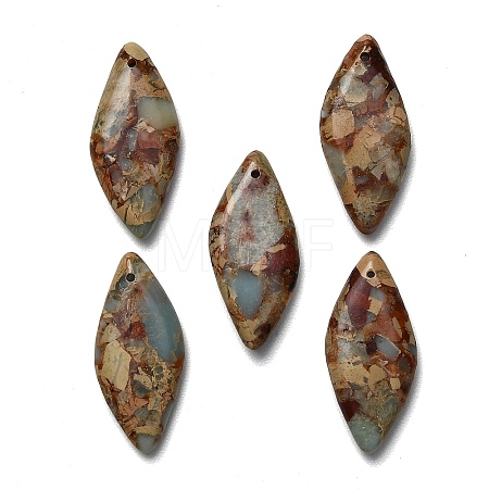 Dyed Natural Imperial Jasper Pendants G-H355-01B-1