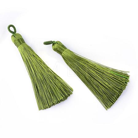 Polyester Tassel Big Pendants Decoration AJEW-S059-02-1