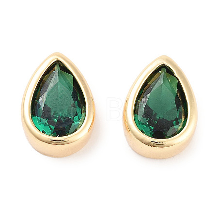 Brass Cubic Zirconia Beads KK-C051-60G-03-1