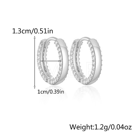 S925 Sterling Silver Micro-Inlaid Zircon Ear Cuff Fashion Earrings VX5452-6-1