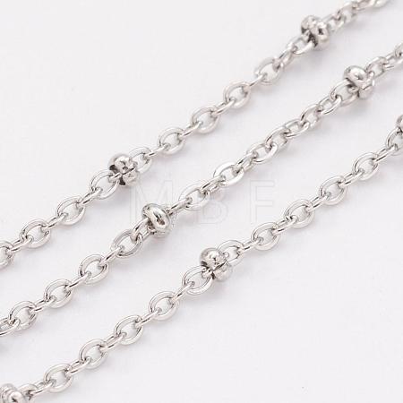 Tarnish Resistant 304 Stainless Steel Cable Chains CHS-H007-08P-1