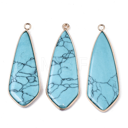 Synthetic Turquoise Pendants G-S359-108E-1