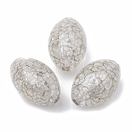 Crackle Acrylic Beads X-CACR-N001-01-1