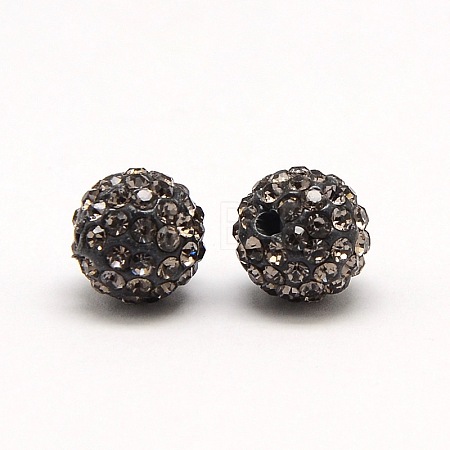 Polymer Clay Rhinestone Beads RB-A053-6mm-12-1