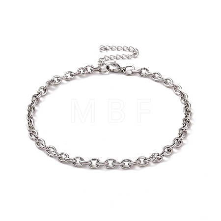Non-Tarnish 304 Stainless Steel Cable Chain Bracelet for Men Women BJEW-E031-01P-04-1