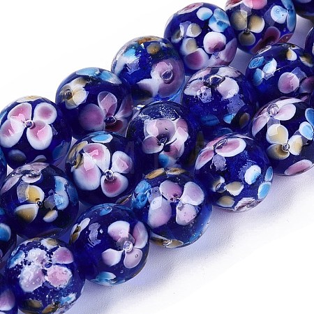 Handmade Lampwork Beads Strands LAMP-Q041-08B-1