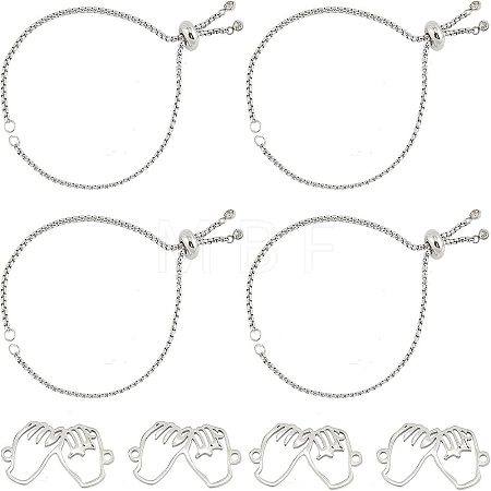 DIY Stainless Steel Slider Bracelets Making Kits DIY-UN0001-91-1