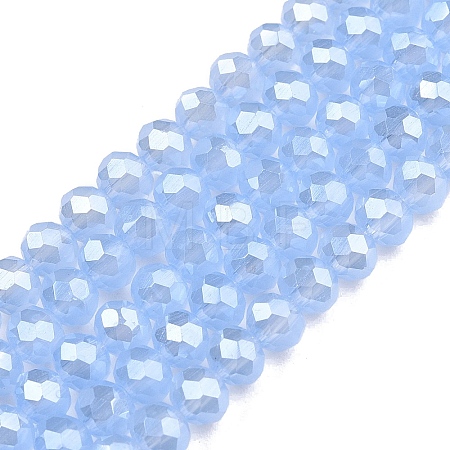 Electroplate Glass Beads Strands EGLA-A044-J4mm-A03-1