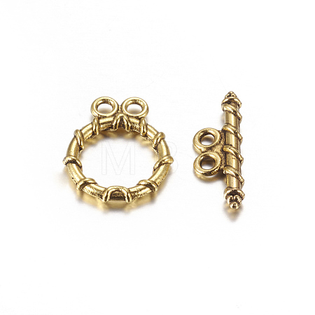 Tibetan Style Alloy Toggle Clasps GLF10797Y-1