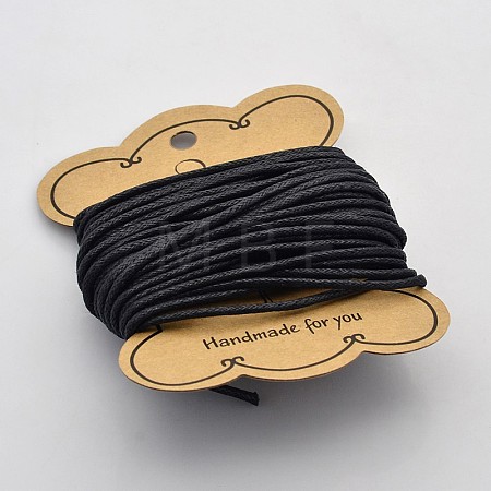 Black Waxed Cotton Cord X-YC2mm131-1