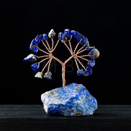 Natural Lapis Lazuli Chips Tree Decorations PW-WG47948-10-1