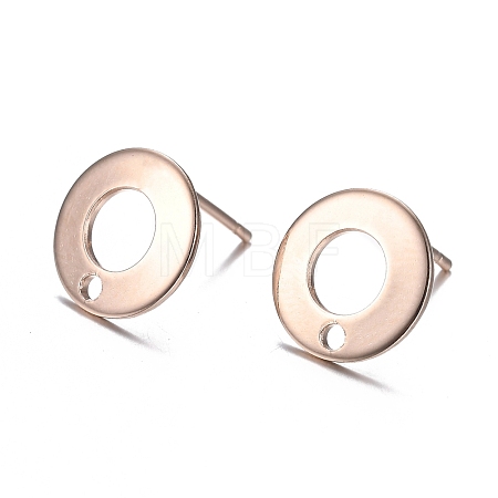 304 Stainless Steel Stud Earring Findings STAS-H104-01RG-1
