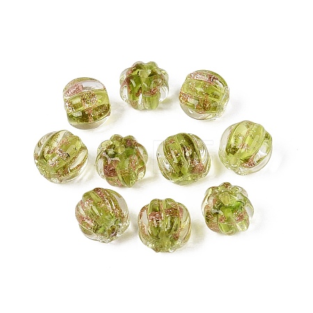 Handmade Gold Sand Lampwork Beads LAMP-Q039-08D-1