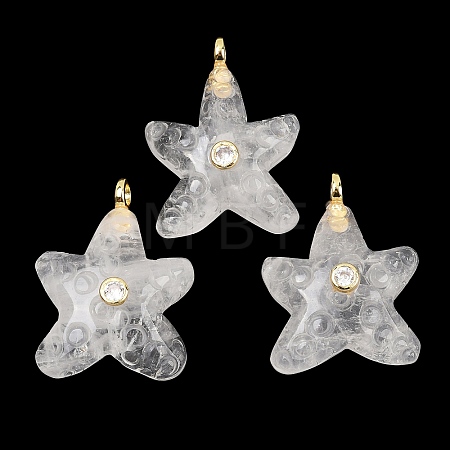 Natural Quartz Crystal Pendants X-G-H353-01G-02-1