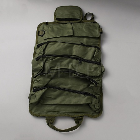 Oxford Cloth Multi-Pocket Tool Roll Up Organizer Bags ABAG-WH0045-103A-1