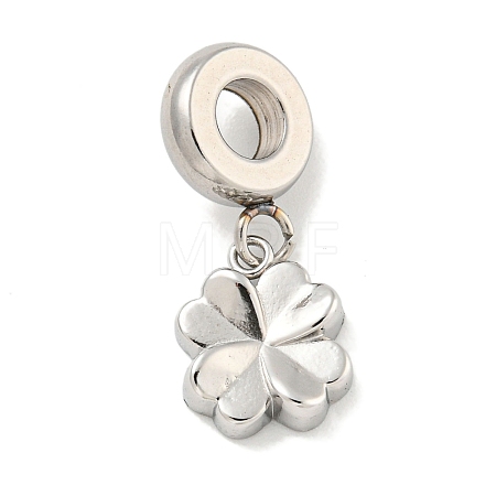 Non-Tarnish 304 Stainless Steel European Dangle Charms STAS-U005-41P-1