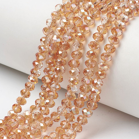 Electroplate Glass Beads Strands EGLA-A034-T6mm-J14-1