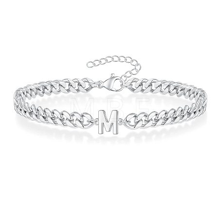 Letter 304 Stainless Steel Link Bracelets FS-WG7830E-37-1