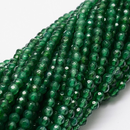 Dyed Natural White Jade Round Beads Strands X-G-E311-4mm-04-1