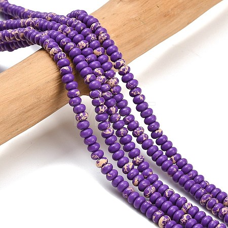 Synthetic Imperial Jasper Beads Strands G-L635-A09-4x2mm-05-1