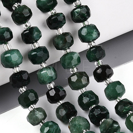 Natural Fuchsite Beads Strands G-N327-08A-06-1