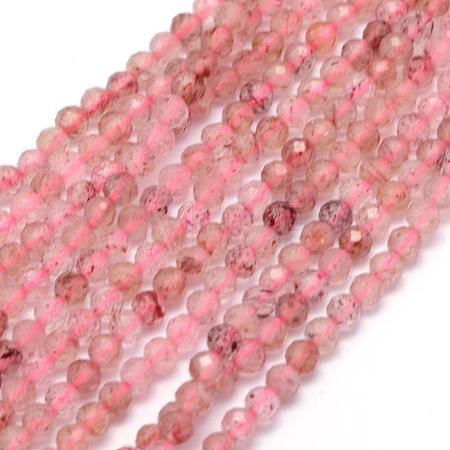 Natural Strawberry Quartz Beads Strands G-E411-09A-4mm-1