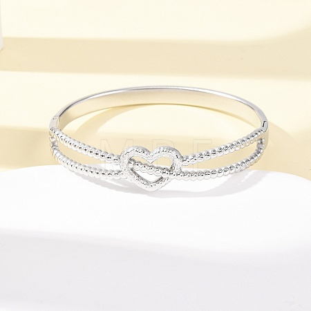 304 Stainless Steel Hinged Bangles for Women BJEW-F527-02P-1