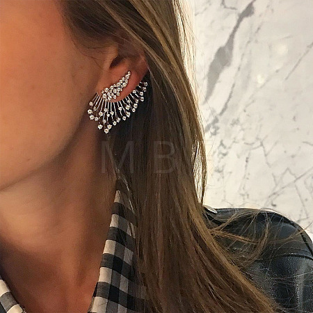 Alloy & Rhinestone Stud Earrings WG885AD-01-1