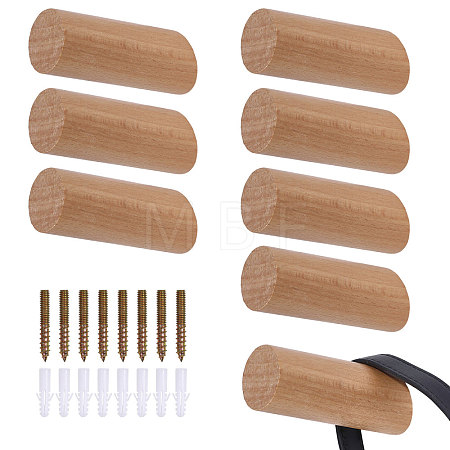 8Sets Column Wood Wall Hooks AJEW-GL0003-35B-1
