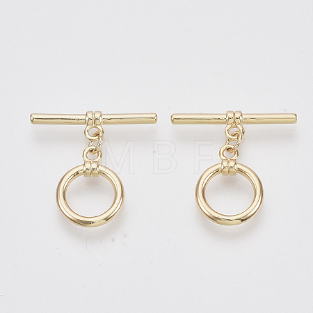 Brass Toggle Clasps KK-N216-44-1