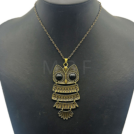 Alloy Rhinestone Pendant Necklaces QD9835-18-1