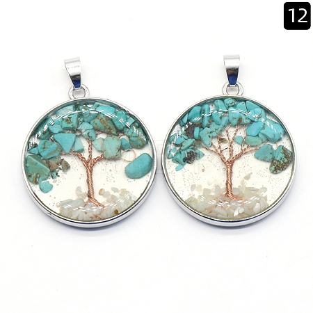 Synthetic Turquoise Pendants PW-WGDCF81-12-1