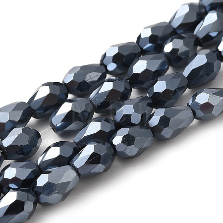 Electroplate Glass Beads Strands EGLA-D017-7x5mm-2-1