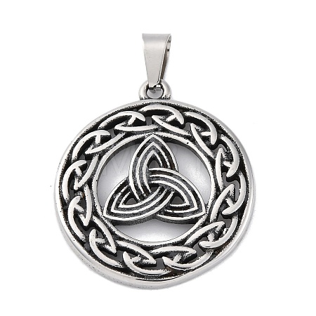 304 Stainless Steel Pendants STAS-Q339-03B-AS-1