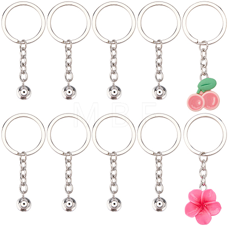 10Pcs Iron Split Key Rings FIND-SC0023-65-1