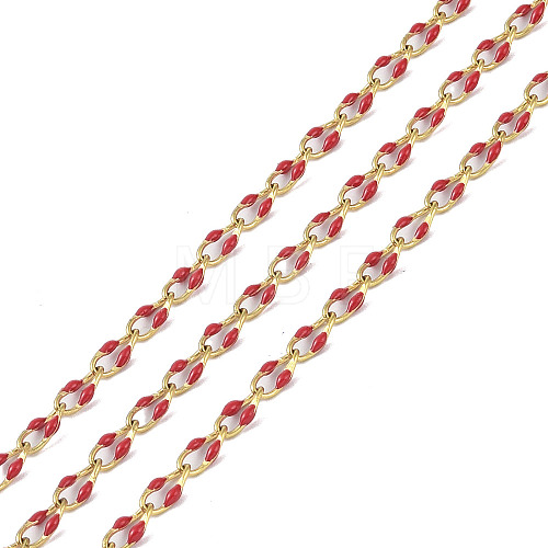 Ion Plating(IP) 304 Stainless Steel Dapped Chains AJEW-Q150-09G-06-1