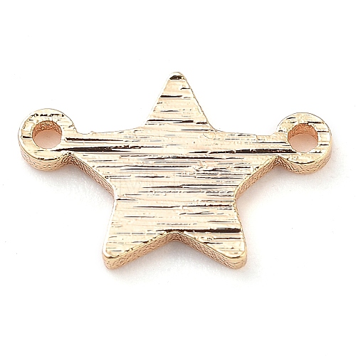 Brass Star Connector Charms KK-U028-09G-1