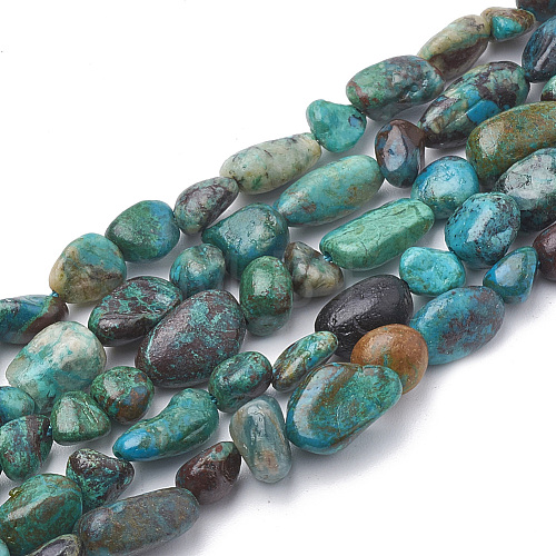 Natural Chrysocolla Beads Strands X-G-S339-12-1