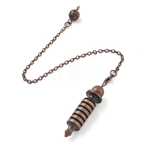 Brass Dowsing Pendulum Big Pointed Bullet Pendants KK-H491-09R-1