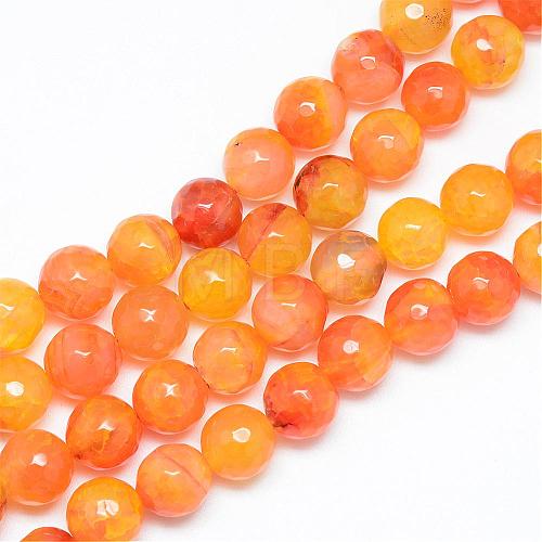 Natural Agate Bead Strands G-R346-4mm-23-1