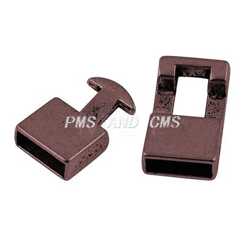 Tibetan Style Snap Lock Clasps X-RLF11313Y-NF-1