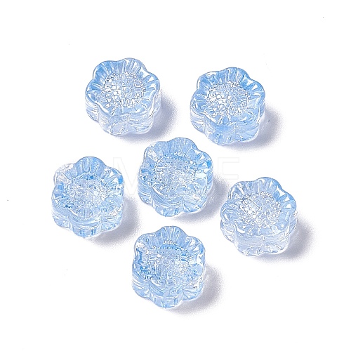 Electroplated Glass Beads GLAA-G090-01L-1