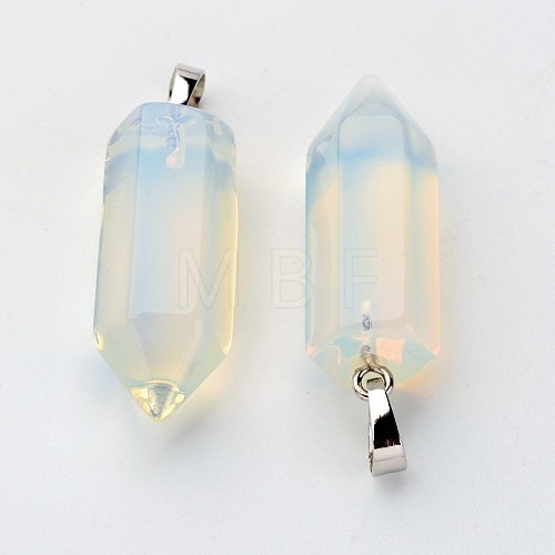 Brass Opalite Pendants G-O160-03L-1