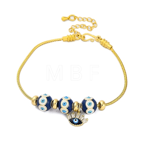 Brass European Bracelets BJEW-C080-01G-01-1