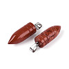 Natural Red Jasper Pendants G-N349-16P-05-2