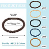 10Pcs 5 Colors Polyester Hair Accessories OHAR-TAD0001-04-3