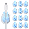 Yeah Gesture Thumb Shape Plastic Cable Organizer Clips PL-FZCA1FC-01B-1