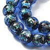 Handmade Foil Lampwork Beads Strands FOIL-K003-06B-19-4